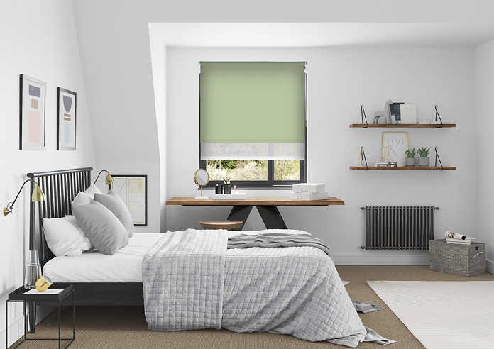 Rimini (Blackout), Mint & Illusion Pure - Double Roller Blind - Image 5